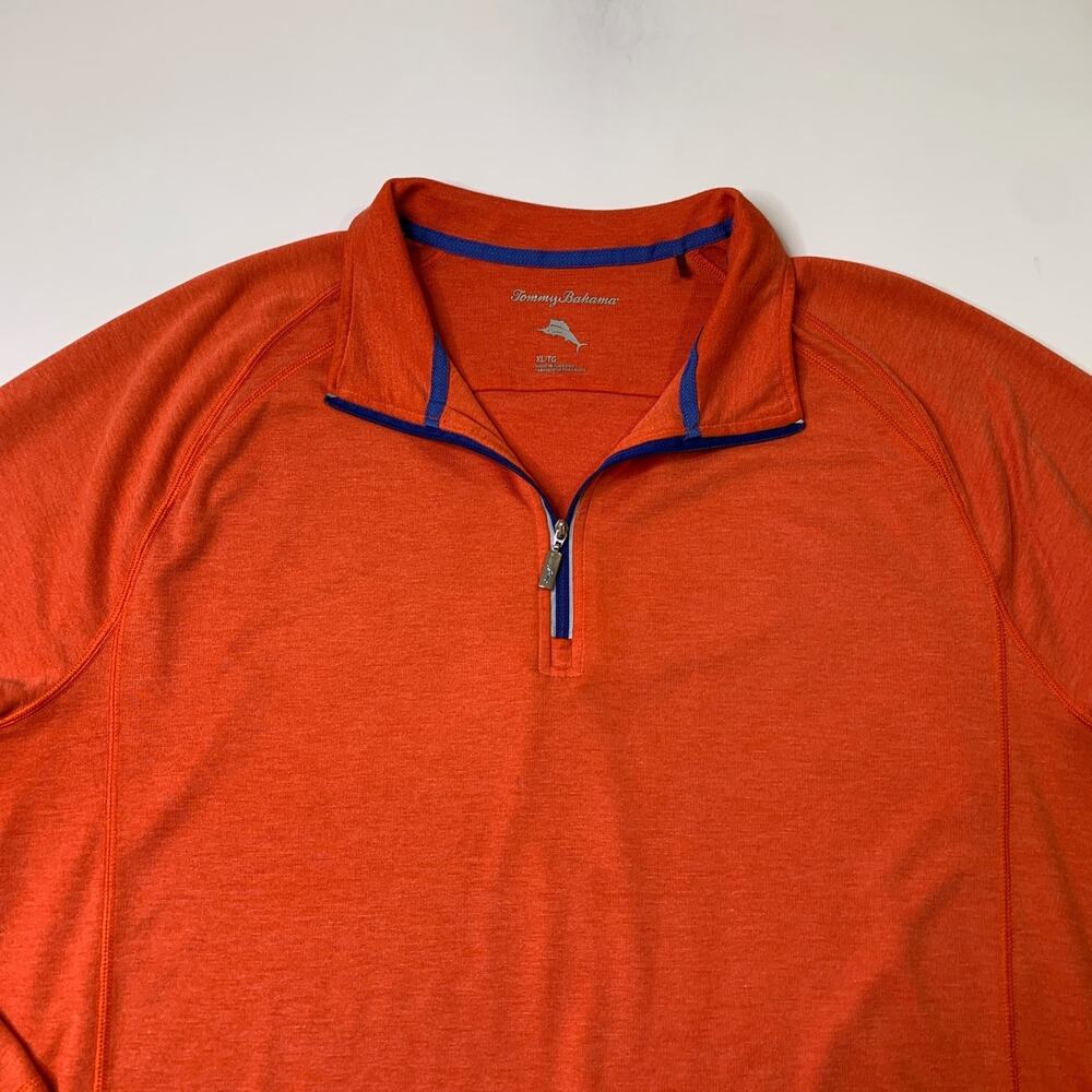 Tommy Bahama Sweatshirt Mens XL Extra Large Firewall Quarter Zip Pullover Mock - Picture 3 of 10